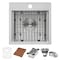 Ruvati Outdoor BBQ Workstation Sink 15x15" Topmnt Marine Grade T316 SS RVBoat RVQ5215 - alternate 6